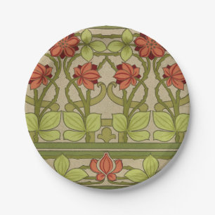 Frieze Border Art Nouveau Floral Papieren Bordje