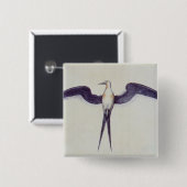 Frigate Bird Vierkante Button 5,1 Cm (Voorkant /achterkant)