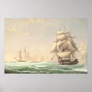 Frigate Président, Fitz Henry Lane Poster d'art