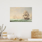 Frigate Président, Fitz Henry Lane Poster d'art (Cuisine)