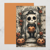 Fright & Delight Halloween Feestdagenkaart (Voorkant / Achterkant)