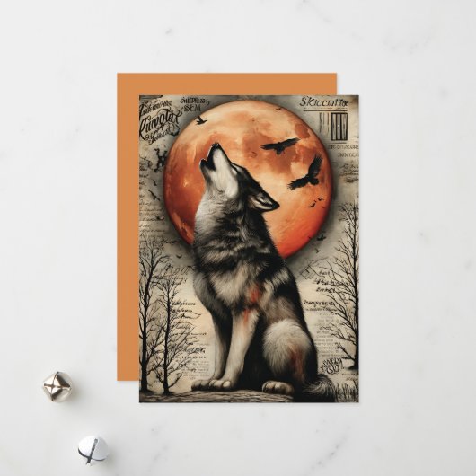 Fright & Delight Halloween Feestdagenkaart (Voorkant / Achterkant in situ)