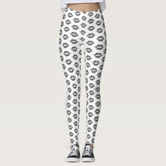 Fright-lipped gothic lipjes leggings
