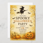 Fright Night Éffrayant Halloween Fête Invitation (Devant / Derrière)