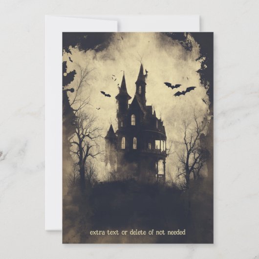 Fright Night Halloween Fête Invitation (Dos)
