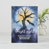 Fright Night Halloween - Spooky & Fun Party Kaart (Staand voorkant)