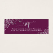 Frills Argent Cassis Mariage violet RSVP en ligne (Devant)