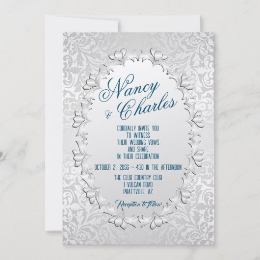 Frilly et Feminine Faire-part de mariage (Devant)