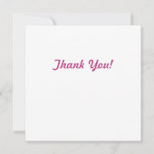 Frilly Pink et Magenta Dahlia Carte de remerciemen (Dos)