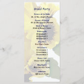 Frilly Yellow Pansies Programme de mariage (Dos)