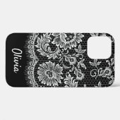 Fringe de dentelle blanche sur étui iPhone Case-Ma (Verso (horizontal))