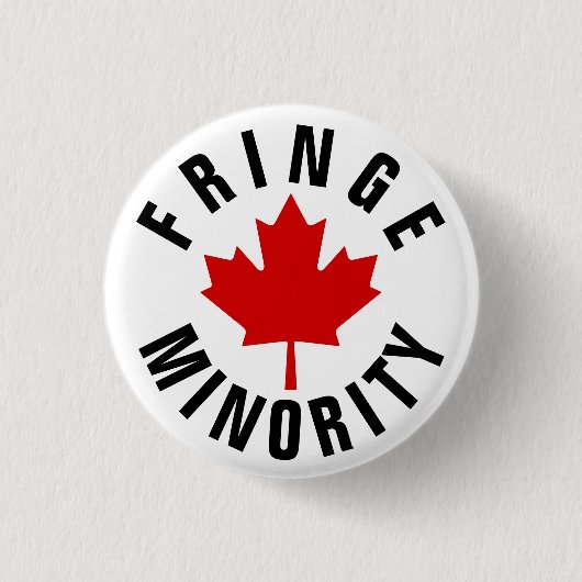 Fringe Minority Canada Maple Leaf Canada Protest Ronde Button 3,2 Cm (Voorkant)