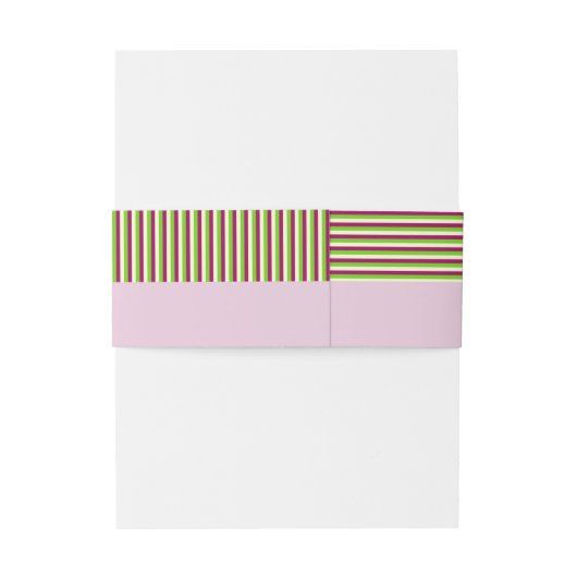 Fringe Stripes Lila huwelijksuitnodiging Uitnodigingen Wikkel (Achterkant Voorbeeld)