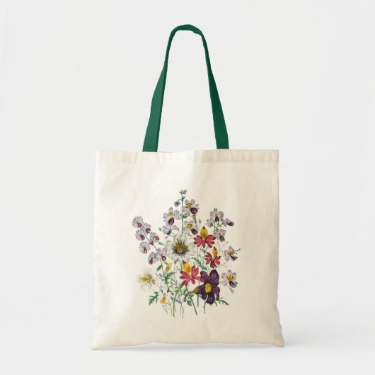 Fringebloemen en Velvet Trumpet Flowers Tote Bag (Voorkant)