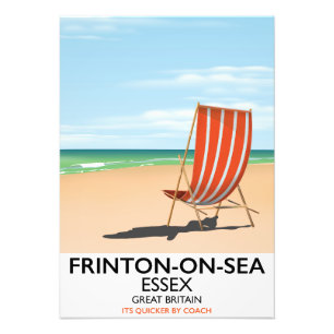 Frinton-on-Sea, Essex, zeeposter. Foto Afdruk