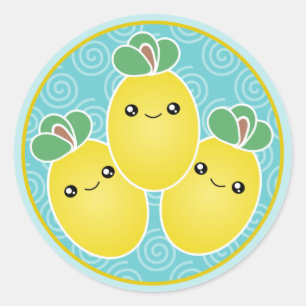 Fris bos citroenen kawaii Stickers