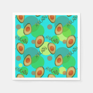 Fris en leuk avocado patroon servet