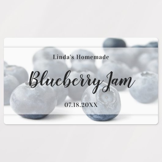 Fris en modern Blueberry Jam Jar Labels (Design 1)