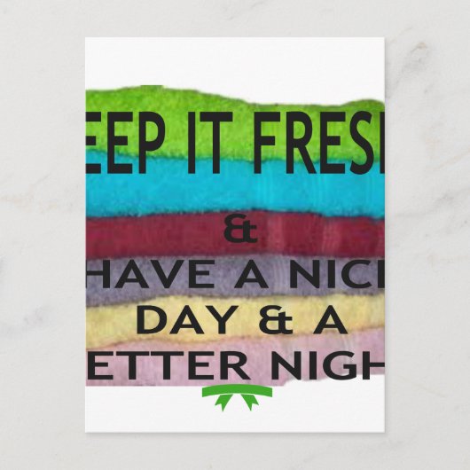 Fris en schoon: kleuruitbarsting voor een frisse s briefkaart (Voorkant)