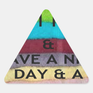 Fris en schoon: kleuruitbarsting voor een frisse s driehoek sticker