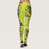 Fris geel Abstract patroon Leggings (Achterkant)