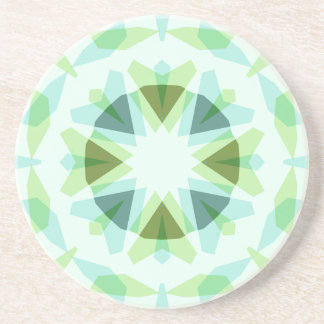 Fris Groen Blauw Star Dopamine Decor Kitsch Zandsteen Onderzetter