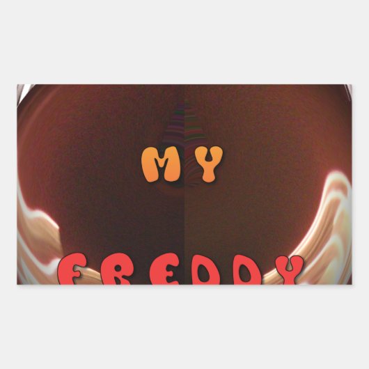Fris mijn Freddy Art Print Rechthoekige Sticker (Voorkant)