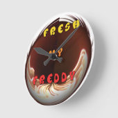 Fris mijn Freddy Art Print Ronde Klok (Hoek)