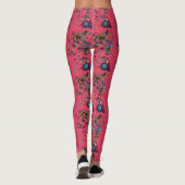 Fris roze Abstract patroon Leggings (Achterkant)