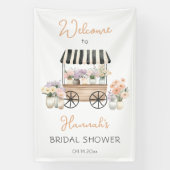 Fris van de Markt Bruidsfeest met Bloemstukken Wel Spandoek (Verticaal)