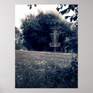 Frisbee Disk Golf Basket Poster