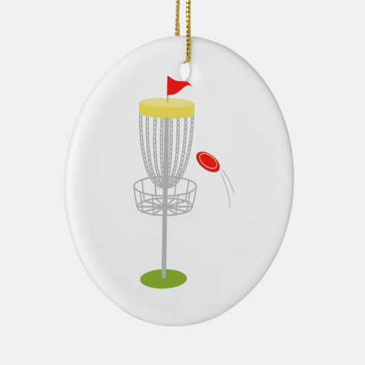 Frisbee Disk Golf Keramisch Ornament (Rechts)