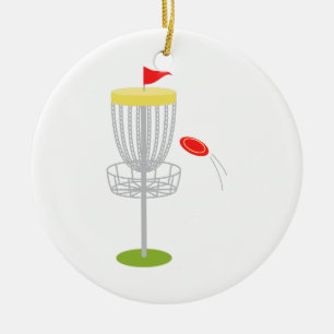 Frisbee Disk Golf Keramisch Ornament