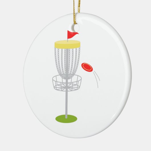 Frisbee Disk Golf Keramisch Ornament (Links)