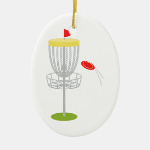 Frisbee Disk Golf Keramisch Ornament