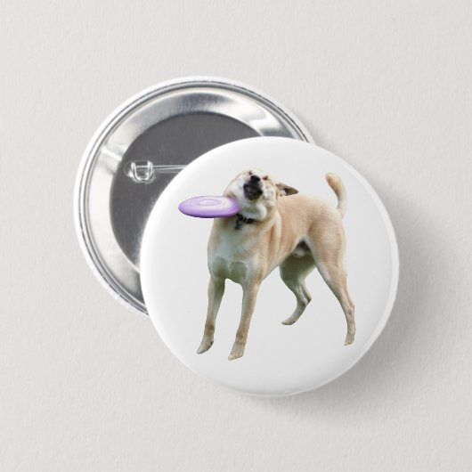 Frisbee Dog Meme Pin Button (Voorkant /achterkant)