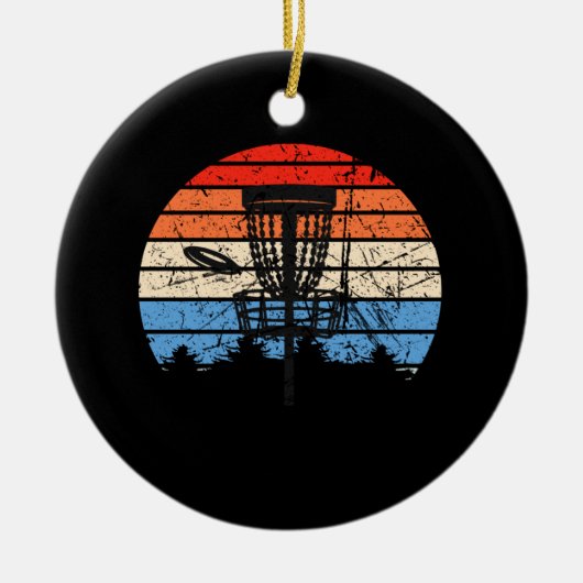 Frisbee Golf Disk Golf Retro Keramisch Ornament (Voorkant)