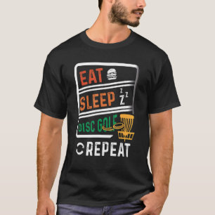 Frisbee Golf Eat Sleep Disk Golf Herhaal Folf Frol T-shirt