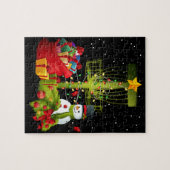 Frisbee Golf Frolf kerstboom Legpuzzel (Horizontaal)