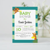 Frisbee Jungle Baby shower 3x5 Invitation (Debout devant)