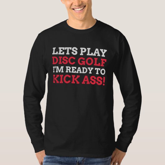 Frisbee & Let's Play Disc Golf T-shirt (Voorkant)