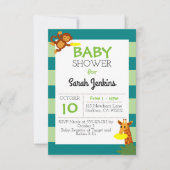 Frisbee Oerwoud Baby shower 3x5 Uitnodiging (Voorkant)