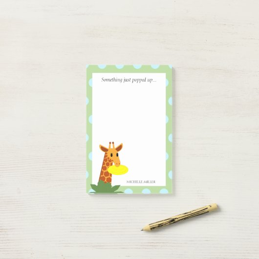 Frisbee Oerwoud Giraffe gepersonaliseerd Post-it® Notes (Op bureau)