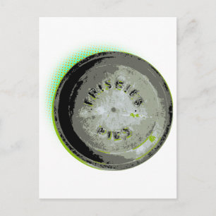 Frisbee Pie Tin Earth Colors Briefkaart