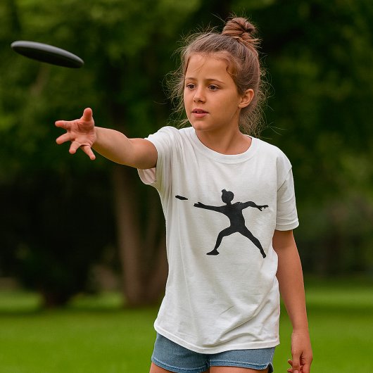 Frisbee Silhouette Meisjes T-shirt