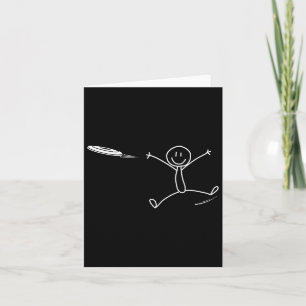 Frisbee Stickman Disc Golf Funny Ultimate Frisbee Kaart