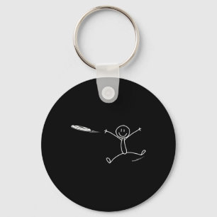 Frisbee Stickman Disc Golf Grappige Ultimate Frisb Sleutelhanger