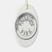 Frisbie Pie Tin céramique ornement arbre (Droite)