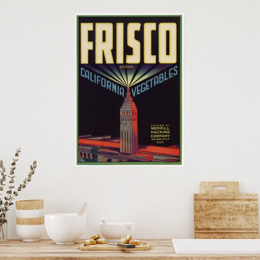 Frisco  Old Vegetables Crate Labels AD Poster (Keuken)