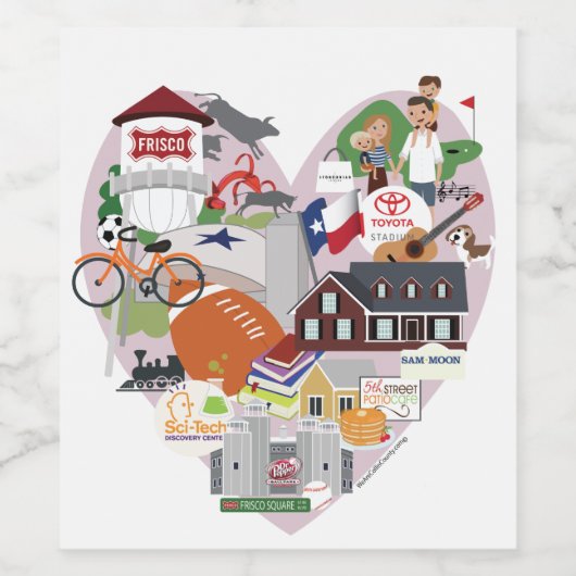 Frisco Texas Wijn Wijn Etiket (Enkel label)